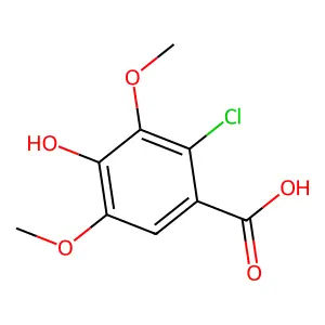 Benzoic acid, 2-chloro-4-hydroxy-3,5-dimethoxy- structure