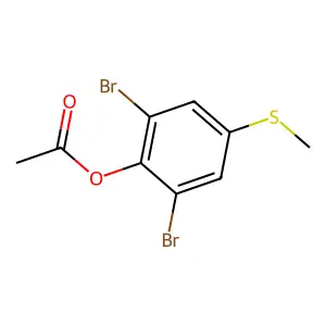 2,6-Dibromo-4-(methylsulfanyl)phenyl acetate structure