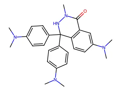 7-(dimethylamino)-4,4-bis[4-(dimethylamino)phenyl]-2-methyl-3H-phthalazin-1-one structure