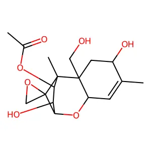 3,8,15-Trihydroxy-12,13-epoxytrichothec-9-en-4-yl acetate structure