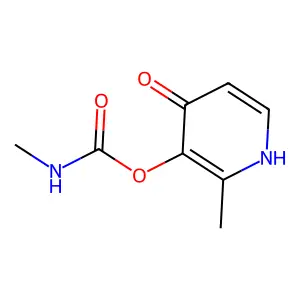 (2-methyl-4-oxo-1H-pyridin-3-yl) N-methylcarbamate structure