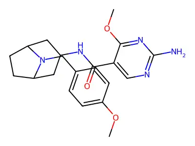 2-Amino-4-methoxy-N-(8-(p-methoxybenzyl)-3-beta-nortropanyl)-5-pyrimidinecarboxamide structure