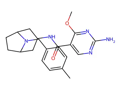 2-Amino-4-methoxy-N-(8-(p-methylbenzyl)-3-beta-nortropanyl)-5-pyrimidinecarboxamide structure