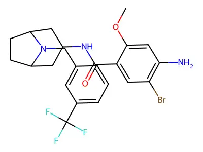 Benzamide, 4-amino-5-bromo-2-methoxy-N-(8-((3-(trifluoromethyl)phenyl)methyl)-8-azabicyclo(3.2.1)oct-3-yl)-, exo- structure