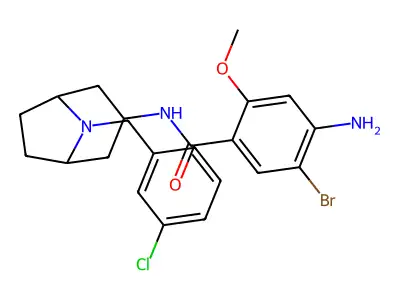 exo-4-Amino-5-bromo-2-methoxy-N-(8-(3-chlorobenzyl)-8-azabicyclo(3.2.1)oct-3-yl)benzamide structure