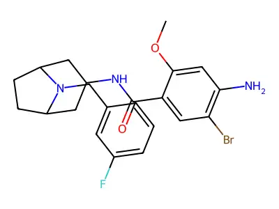 exo-4-Amino-5-bromo-2-methoxy-N-(8-(3-fluorobenzyl)-8-azabicyclo(3.2.1)oct-3-yl)benzamide structure