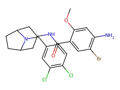 exo-4-Amino-5-bromo-2-methoxy-N-(8-(3,4-dichlorobenzyl)-8-azabicyclo(3.2.1)oct-3-yl)benzamide structure
