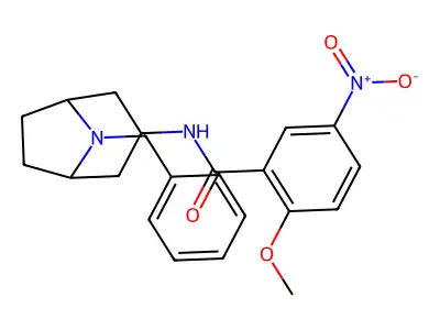 exo-2-Methoxy-5-nitro-N-(8-(phenylmethyl)-8-azabicyclo(3.2.1)oct-3-yl)benzamide structure