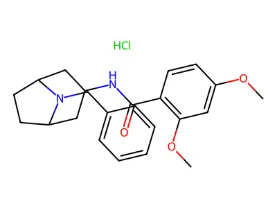 exo-2,4-Dimethoxy-N-(8-benzyl-8-azabicyclo(3.2.1)oct-3-yl)benzamide hydrochloride structure