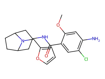 Benzamide, 4-amino-5-chloro-N-(8-(2-furanylmethyl)-8-azabicyclo(3.2.1)oct-3-yl)-2-methoxy-, exo- structure