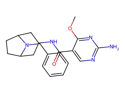 5-Pyrimidinecarboxamide, 2-amino-N-(8-benzyl-3-beta-nortropanyl)-4-methoxy- structure