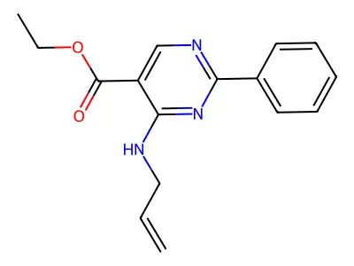 Ethyl 4-(allylamino)-2-phenyl-5-pyrimidinecarboxylate structure