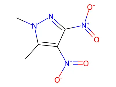 1,5-dimethyl-3,4-dinitro-1H-pyrazole structure