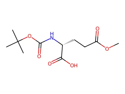 5-Methoxy-2-[(2-methylpropan-2-yl)oxycarbonylamino]-5-oxopentanoic acid structure
