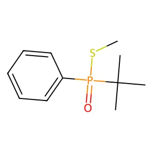 Phosphinothioic acid, (1,1-dimethylethyl)phenyl-, S-methyl ester structure