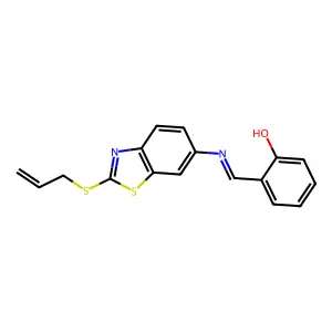 (6E)-6-[[(2-prop-2-enylsulfanyl-1,3-benzothiazol-6-yl)amino] structure