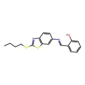 (6E)-6-[[(2-butylsulfanyl-1,3-benzothiazol-6-yl)amino]methyl structure