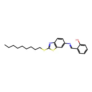 2-[(2-Nonylsulfanyl-1,3-benzothiazol-6-yl)iminomethyl]phenol structure