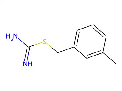 (((3-Methylphenyl)methyl)sulfanyl)methanimidamide structure