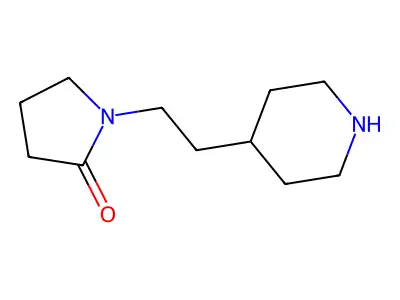 1-(2-(4-Piperidinyl)ethyl)-2-pyrrolidinone structure