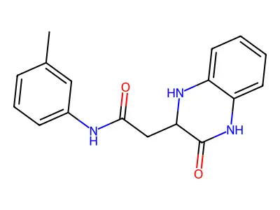 2-(3-oxo-1,2,3,4-tetrahydroquinoxalin-2-yl)-N-(m-tolyl)acetamide structure