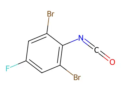 2,6-Dibromo-4-fluorophenyl isocyanate structure