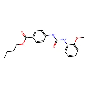 Butyl 4-[(2-methoxyphenyl)carbamoylamino]benzoate structure