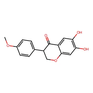 2,3-dihydro-6,7-dihydroxy-3-(4-methoxyphenyl)-4H-1-benzopyran-4-one structure