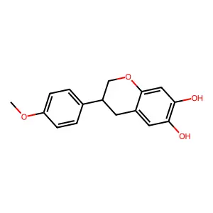 3,4-Dihydro-3-(4-methoxyphenyl)-2H-1-benzopyran-6,7-diol structure