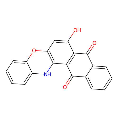 7-hydroxy-8H-naphtho[2,3-a]phenoxazine-8,13(14H)-dione structure