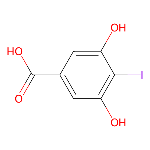 3,5-Dihydroxy-4-iodobenzoic acid structure