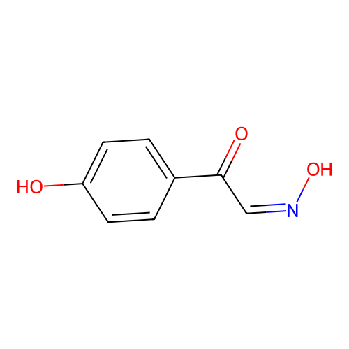 (2Z)-2-hydroxyimino-1-(4-hydroxyphenyl)ethanone structure