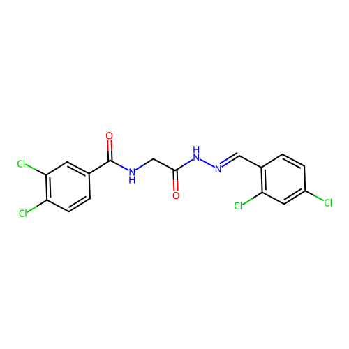3,4-Dichloro-N-(2-(2-(2,4-dichlorobenzylidene)hydrazino)-2-oxoethyl)benzamide structure