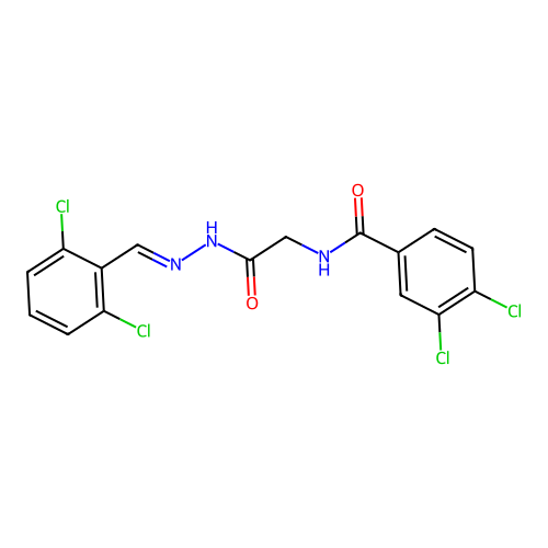 3,4-Dichloro-N-(2-(2-(2,6-dichlorobenzylidene)hydrazino)-2-oxoethyl)benzamide structure