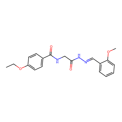 4-Ethoxy-N-(2-(2-(2-methoxybenzylidene)hydrazino)-2-oxoethyl)benzamide structure