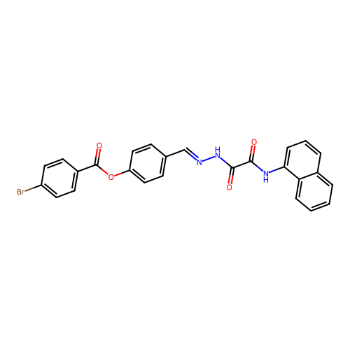 4-(2-((1-Naphthylamino)(oxo)acetyl)carbohydrazonoyl)phenyl 4-bromobenzoate structure
