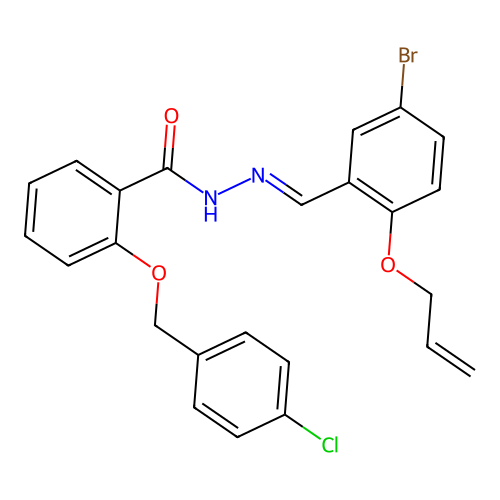 N'-(2-(Allyloxy)-5-bromobenzylidene)-2-((4-chlorobenzyl)oxy)benzohydrazide structure