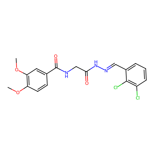 N-(2-(2-(2,3-Dichlorobenzylidene)hydrazino)-2-oxoethyl)-3,4-dimethoxybenzamide structure