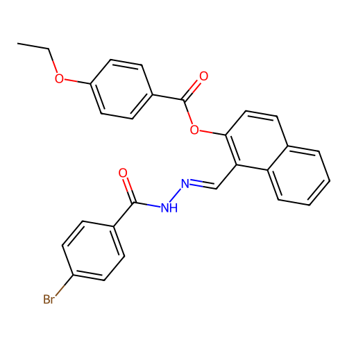 [1-[[(4-Bromobenzoyl)hydrazinylidene]methyl]naphthalen-2-yl] 4-ethoxybenzoate structure