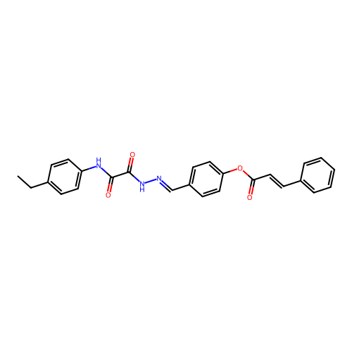 4-(2-((4-Ethylanilino)(oxo)acetyl)carbohydrazonoyl)phenyl 3-phenylacrylate structure