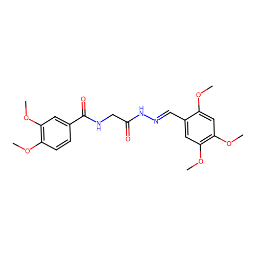 3,4-Dimethoxy-N-(2-oxo-2-(2-(2,4,5-trimethoxybenzylidene)hydrazino)ET)benzamide structure