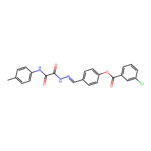 4-(2-(Oxo(4-toluidino)acetyl)carbohydrazonoyl)phenyl 3-chlorobenzoate structure
