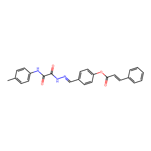 4-(2-(Oxo(4-toluidino)acetyl)carbohydrazonoyl)phenyl 3-phenylacrylate structure