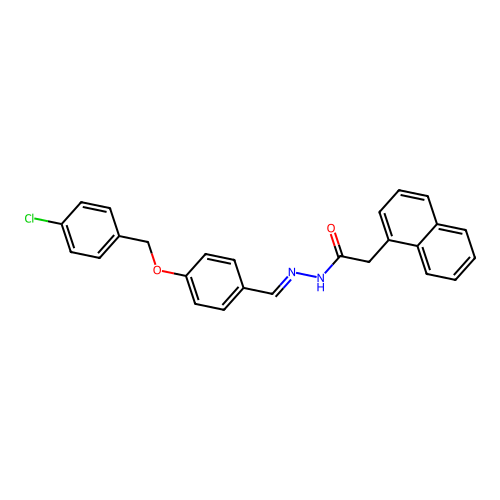 N'-(4-((4-Chlorobenzyl)oxy)benzylidene)-2-(1-naphthyl)acetohydrazide structure