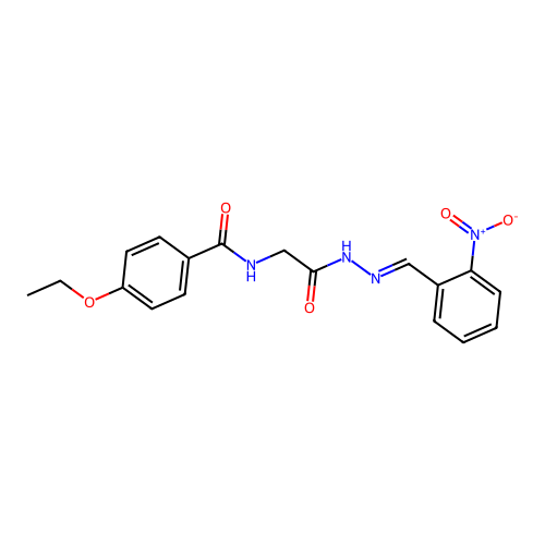 4-Ethoxy-N-(2-(2-(2-nitrobenzylidene)hydrazino)-2-oxoethyl)benzamide structure