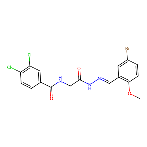 N-(2-(2-(5-BR-2-Methoxybenzylidene)hydrazino)-2-oxoethyl)-3,4-dichlorobenzamide structure
