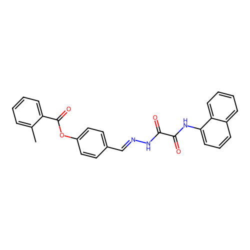 4-(2-((1-Naphthylamino)(oxo)acetyl)carbohydrazonoyl)phenyl 2-methylbenzoate structure