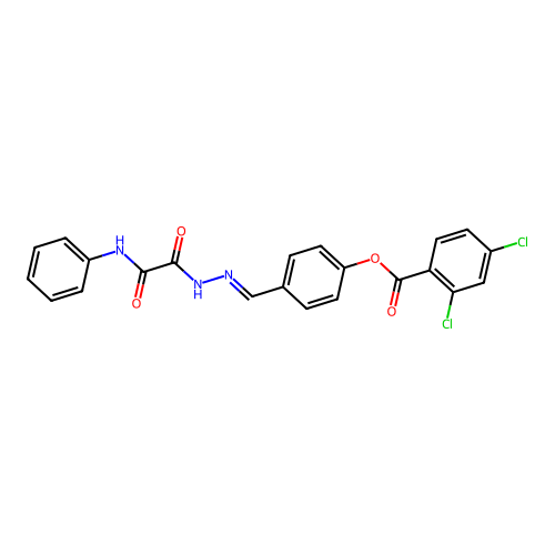 4-(2-(Anilino(oxo)acetyl)carbohydrazonoyl)phenyl 2,4-dichlorobenzoate structure