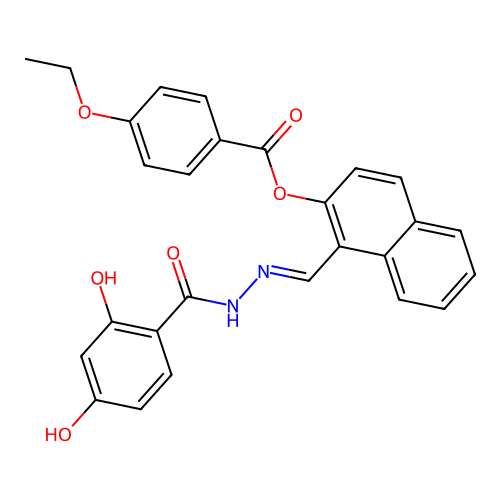 1-(2-(2,4-Dihydroxybenzoyl)carbohydrazonoyl)-2-naphthyl 4-ethoxybenzoate structure