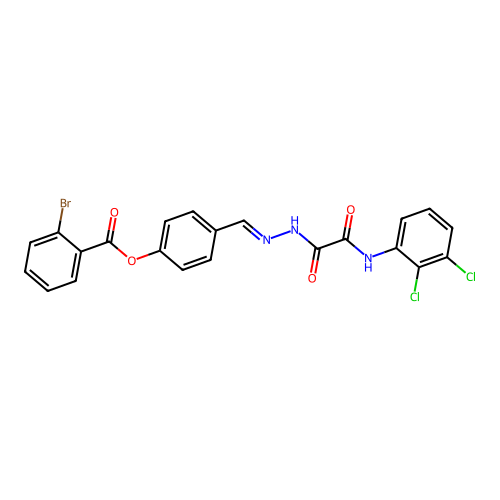4-(2-((2,3-Dichloroanilino)(oxo)acetyl)carbohydrazonoyl)phenyl 2-bromobenzoate structure